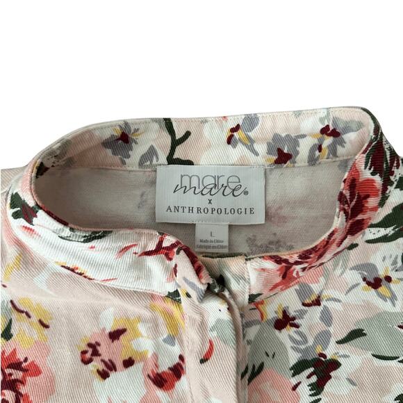 Mare Mare x Anthropologie Floral Mini Belted Shirtdress I L - Picture 7 of 9